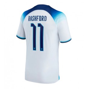 Maillot de foot Angleterre Marcus Rashford #11 Domicile Monde 2022 Manches Courte